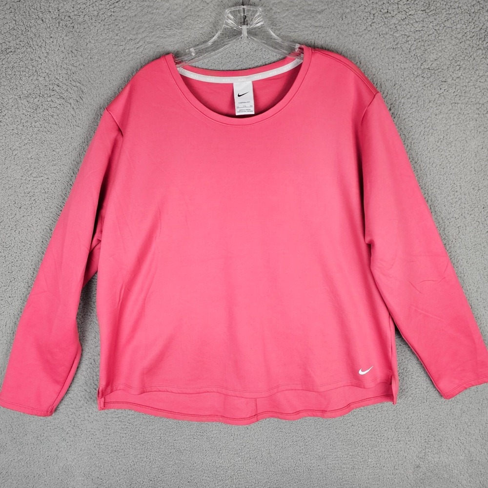 Nike Women's Therma-FIT One Top Pink Size 2XL